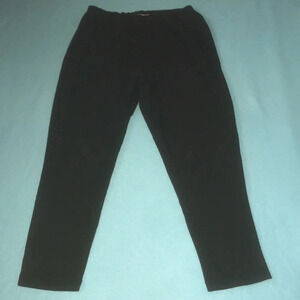 WOMAN WITHIN Leggings black elastic waistband cotton spandex size L 18/20